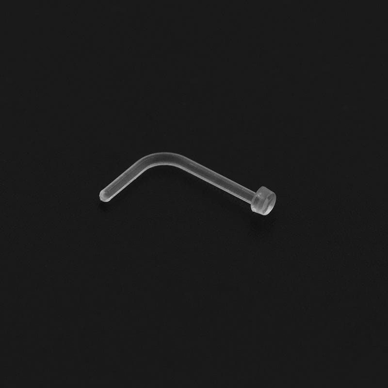 PiercingArt 穿刺饰品 Clear Nose Ring - L Shape 20G