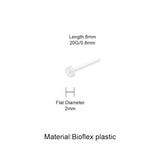 PiercingArt 穿刺饰品 Clear Nose Ring Stud - 20G