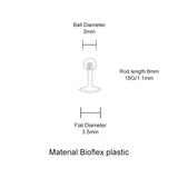 Clear studs 18 6mm