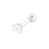 heart clear earring 