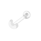 Moon clear earring 