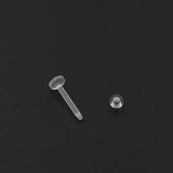 PiercingArt 穿刺饰品 Vertical Labret Clear Retainer - 10mm 18G