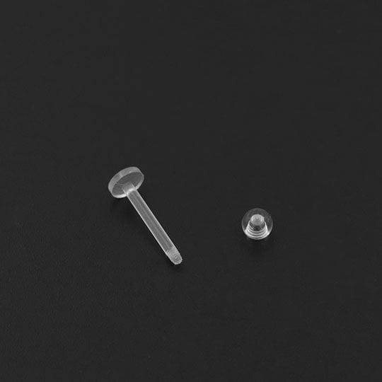 PiercingArt 穿刺饰品 Vertical Labret Clear Retainer - 10mm 18G