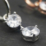 PiercingArt Non Piercing Fake Belly Button Piercing - Double CZs