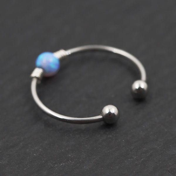 PiercingArt Non Piercing Fake Septum Nose Ring - Opal (Handmade 18G)