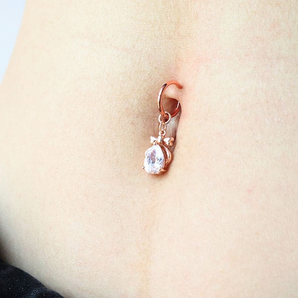 PiercingArt Non Piercing Faux Belly Button Piercing - CZ