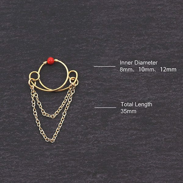 PiercingArt Non Piercing Gold Nipple Ring - Handmade (A Pair)