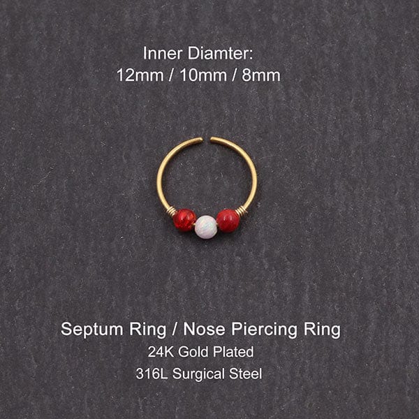 PiercingArt Piercing Opal Septum Ring - 20G