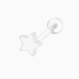 star clear earring