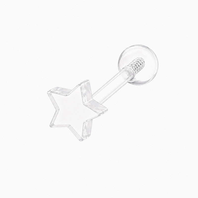 star clear earring